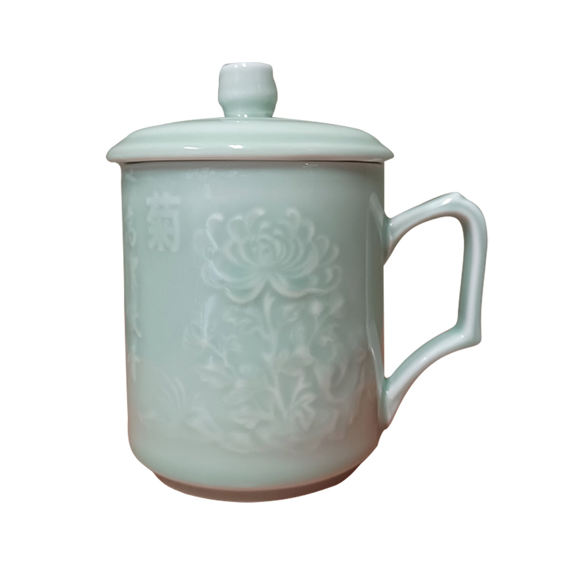Celadon Ceramic Mugs - Four Seasons - Set of 4