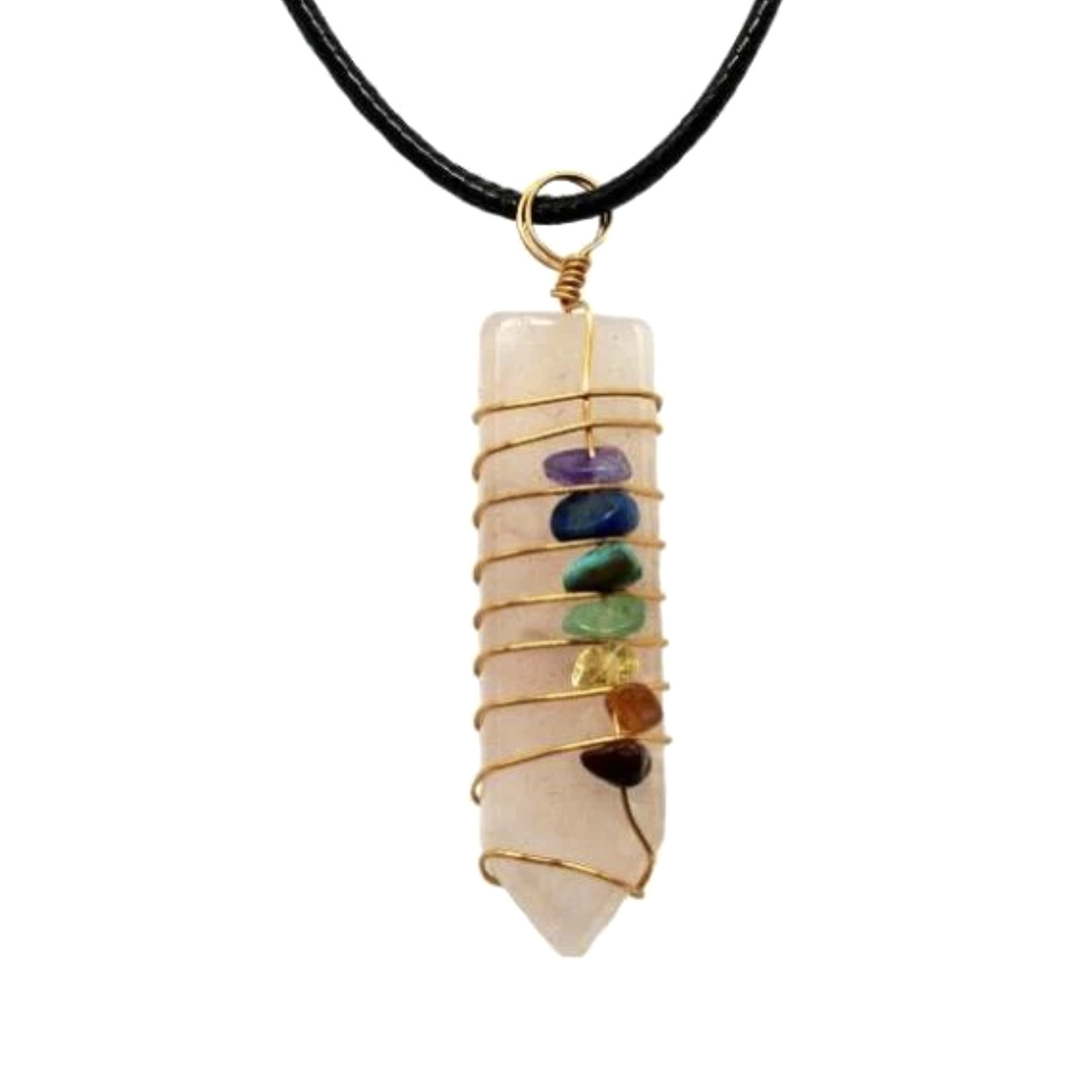 Chakra Pendant Necklace - Rose Quartz