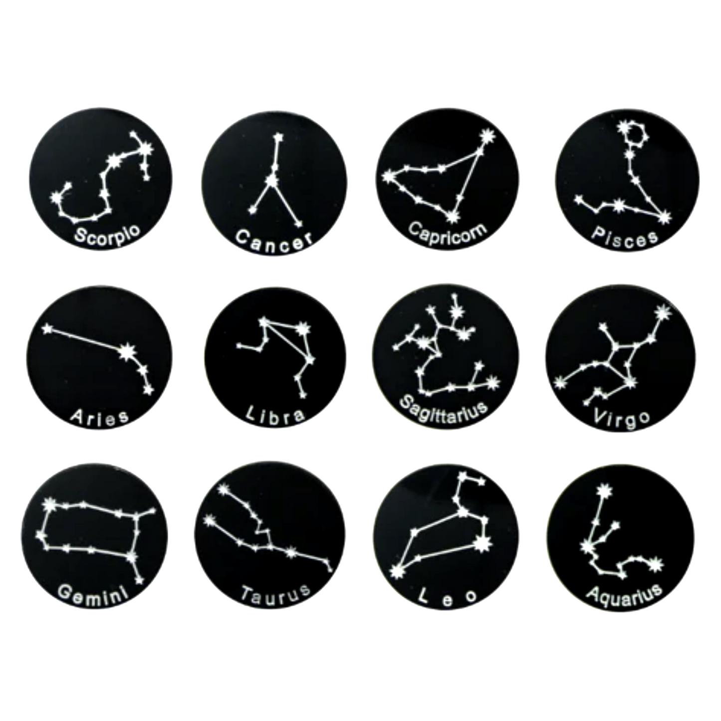 Zodiac Enamel Pins - Set of 12