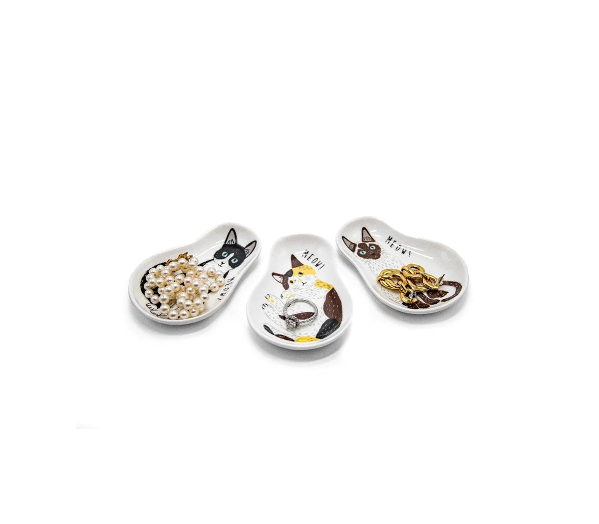 Cat Curio Dishes - Set of 3