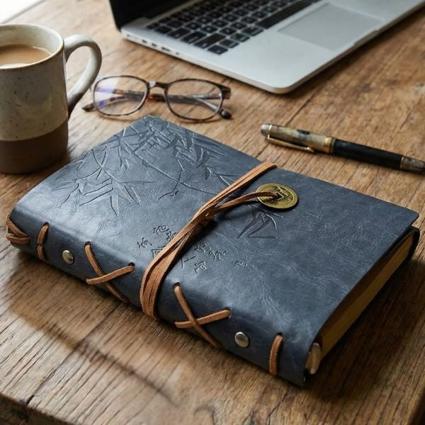 Asian Bamboo Journal - Grey Leatherette