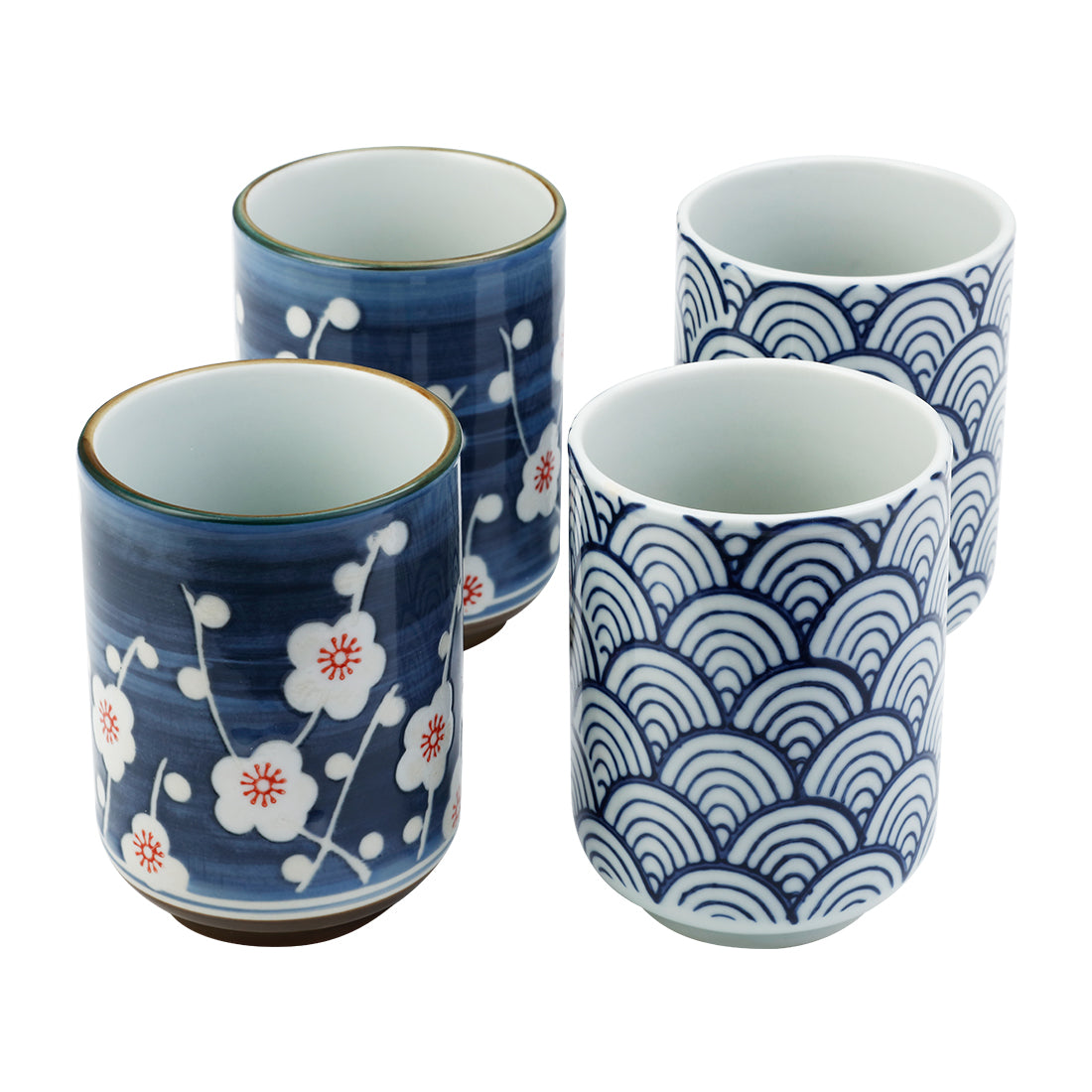 Hand Painted Ceramic Tea Cup -Set of 4