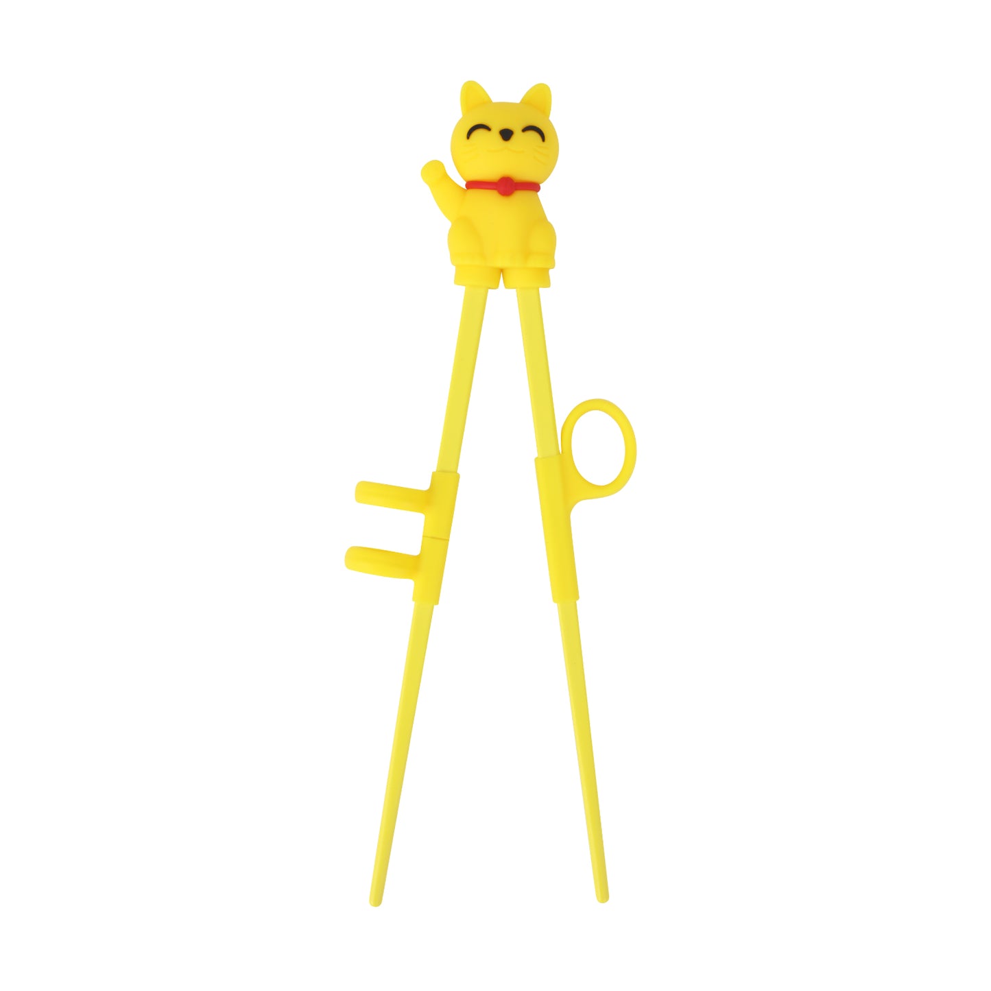 Lucky Cat Beginner Chopsticks - Yellow