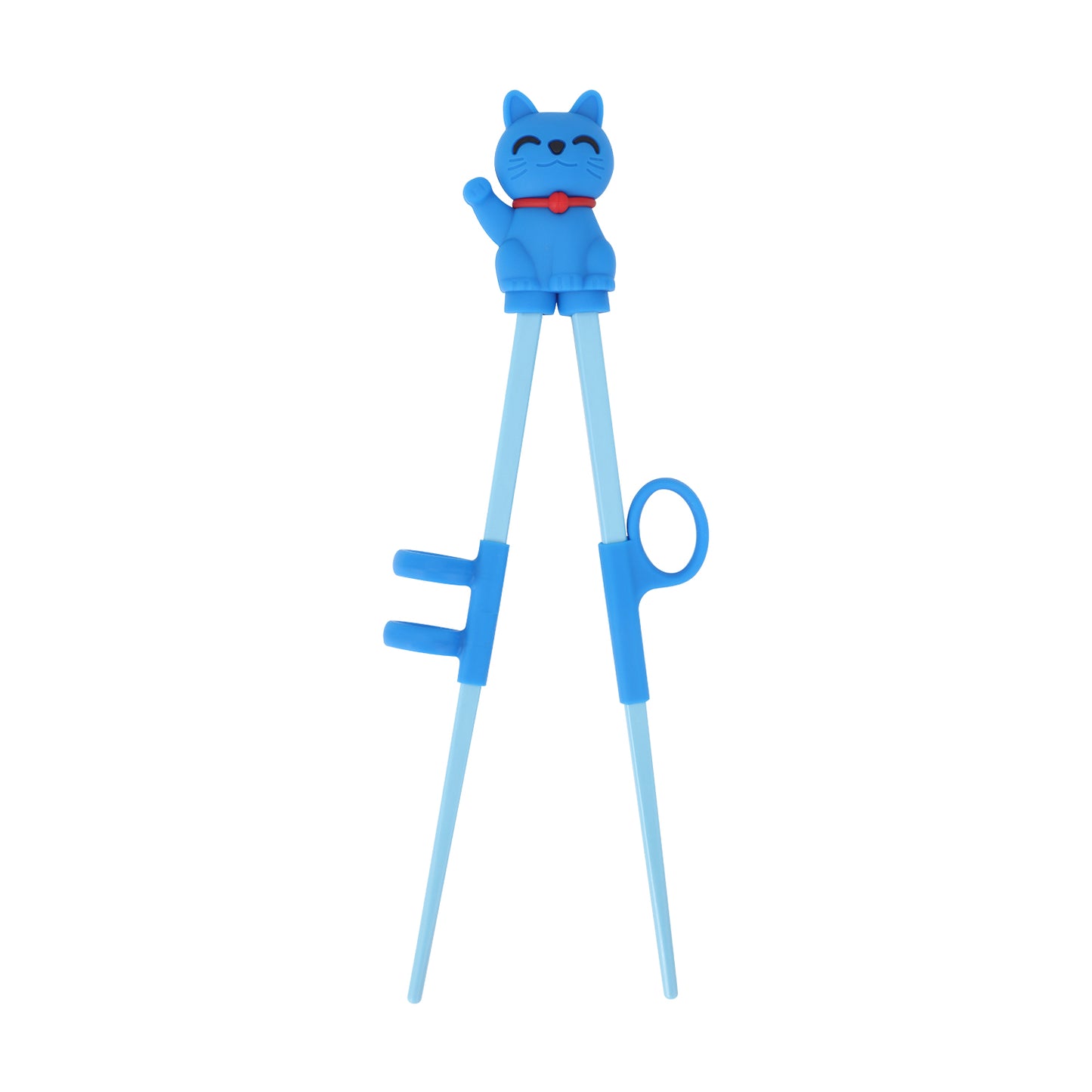 Lucky Cat Beginner Chopsticks - Blue