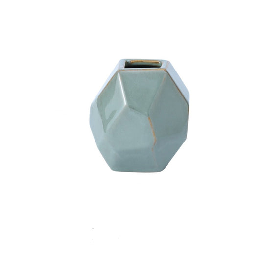 Faceted Mini Vase – Gray