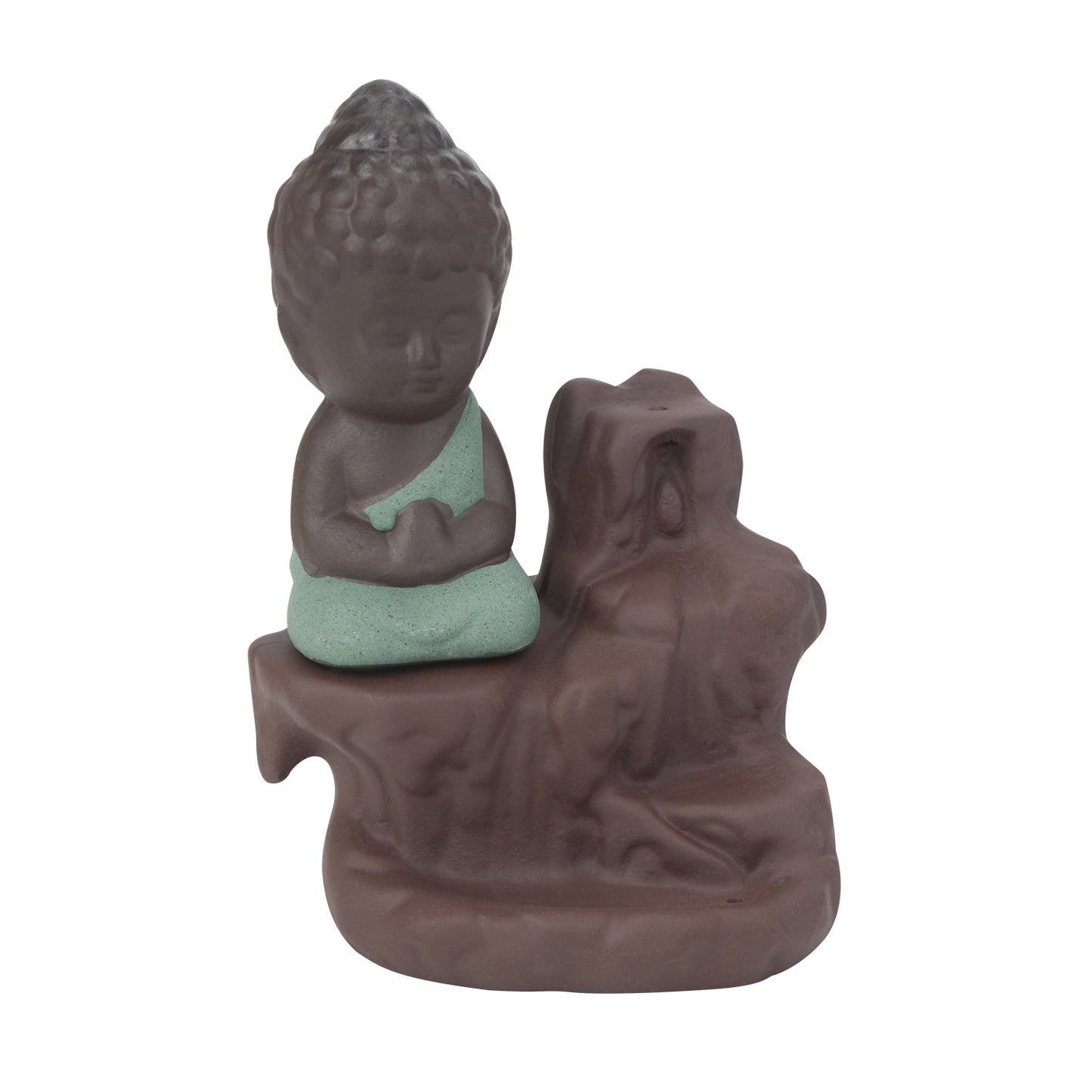 Back Flow Buddha Incense Burner – Green