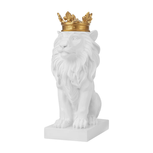 Lion with Crown – White