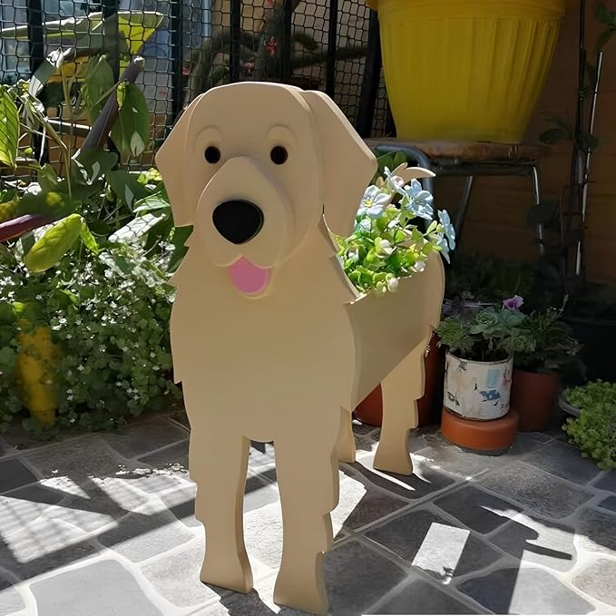 Golden Retriever Dog Planter