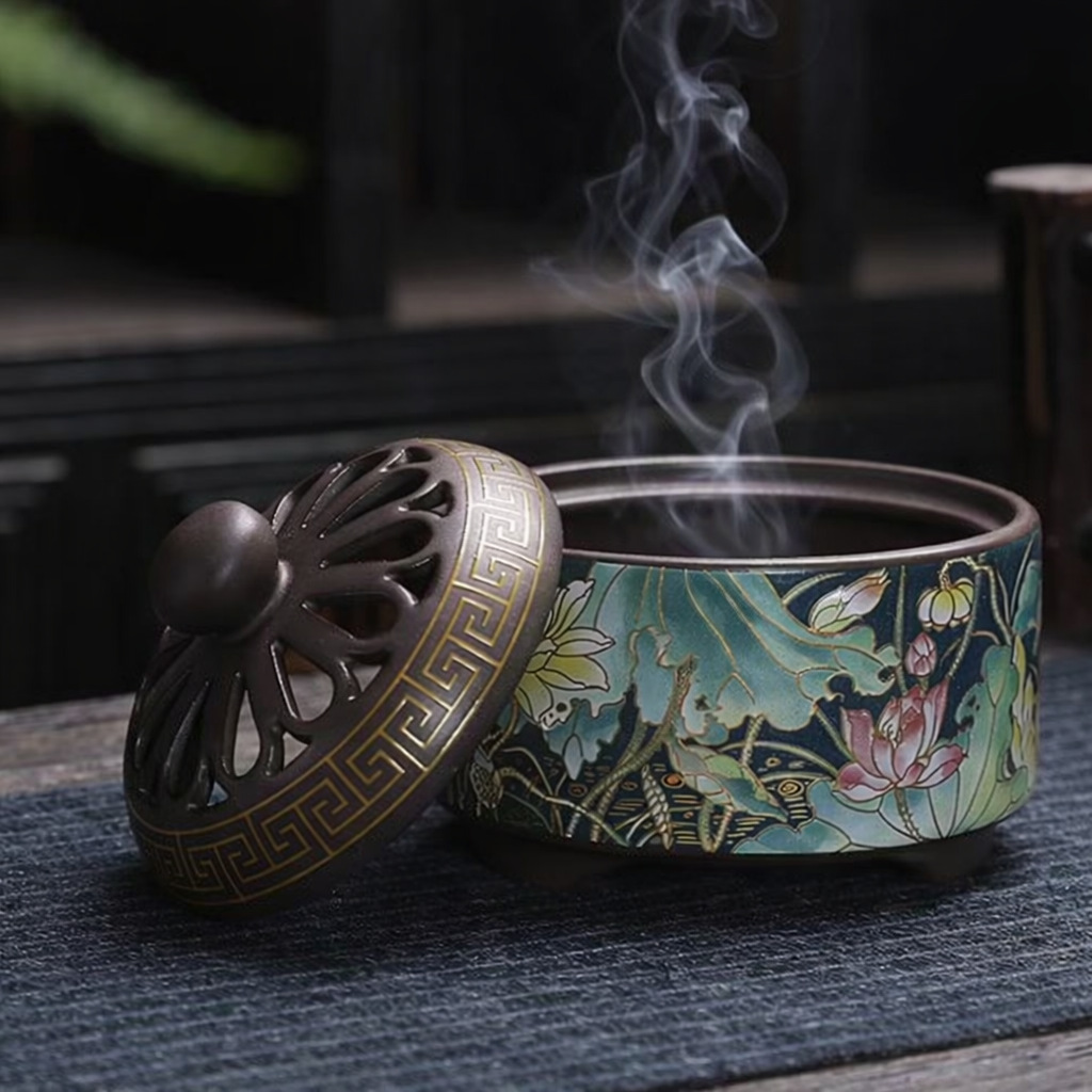 Lotus Incense Burner - Enamel