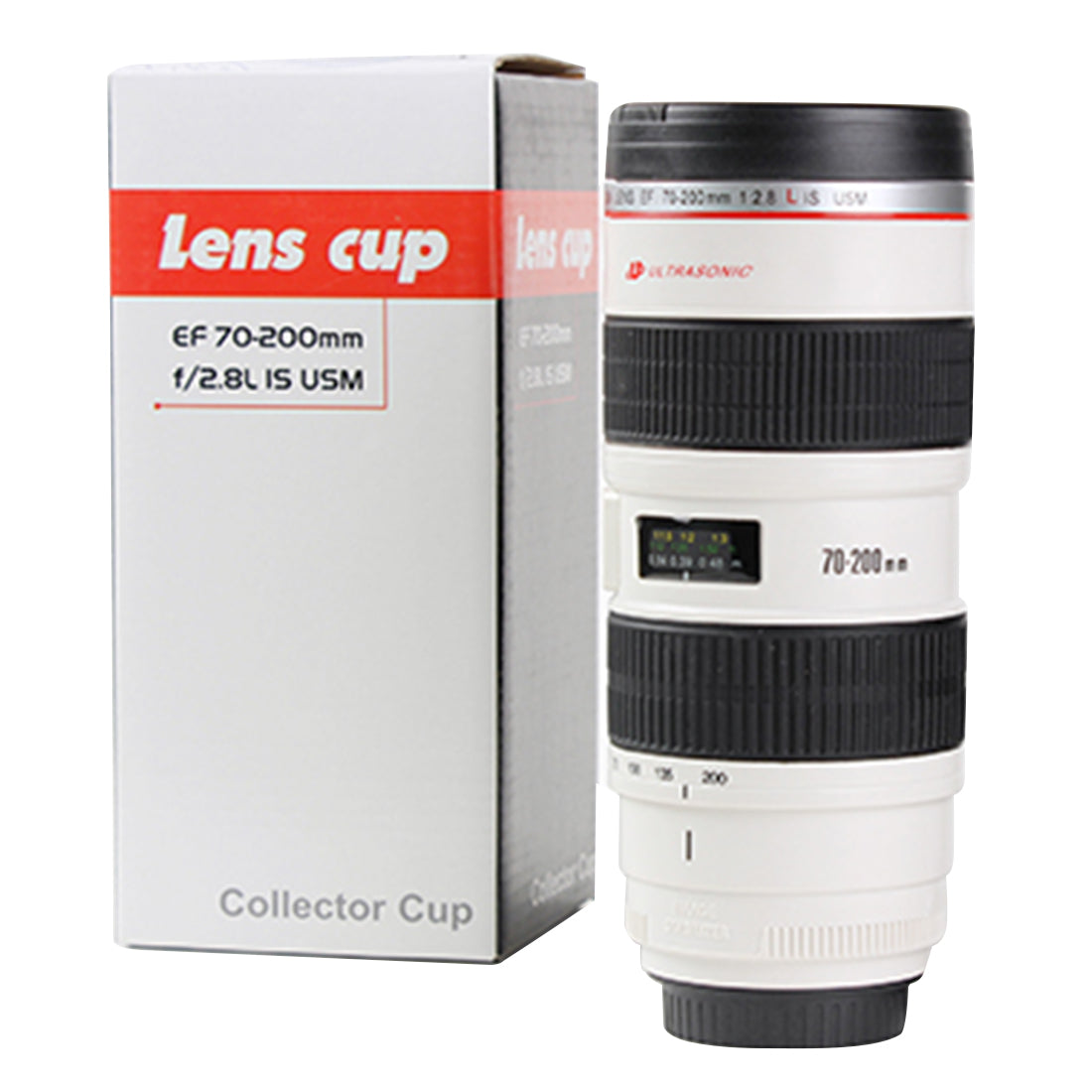 Stainless Steel Camera Lens Mug - White - Original Source