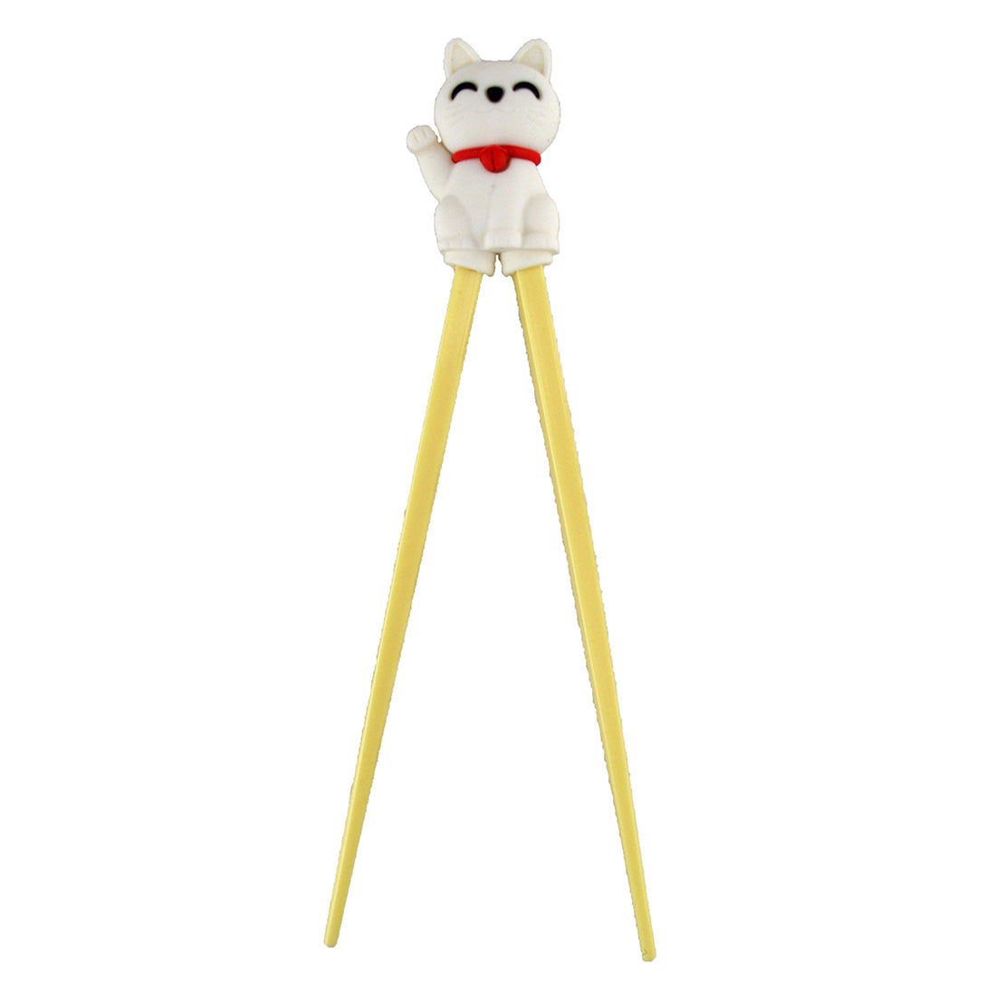 Silicon Chopsticks - White Lucky Cat - Original Source