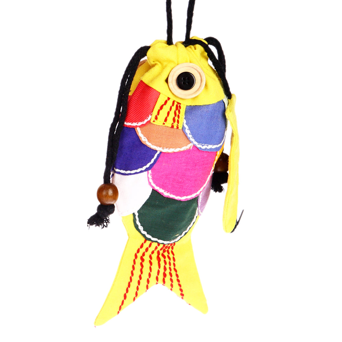 Patchwork Fish Purse - Yellow - Original Source