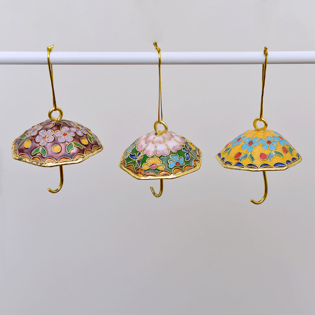 Cloisonne Umbrella Ornaments – Set of 3 - Original Source