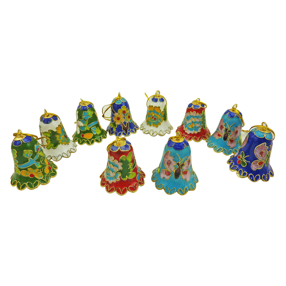 Cloisonne Bell Ornaments - Set of 10 - Original Source