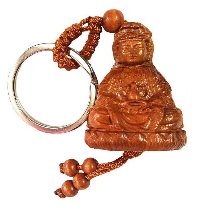 Key Chain - Carved Wood - Kwan Yin - Original Source