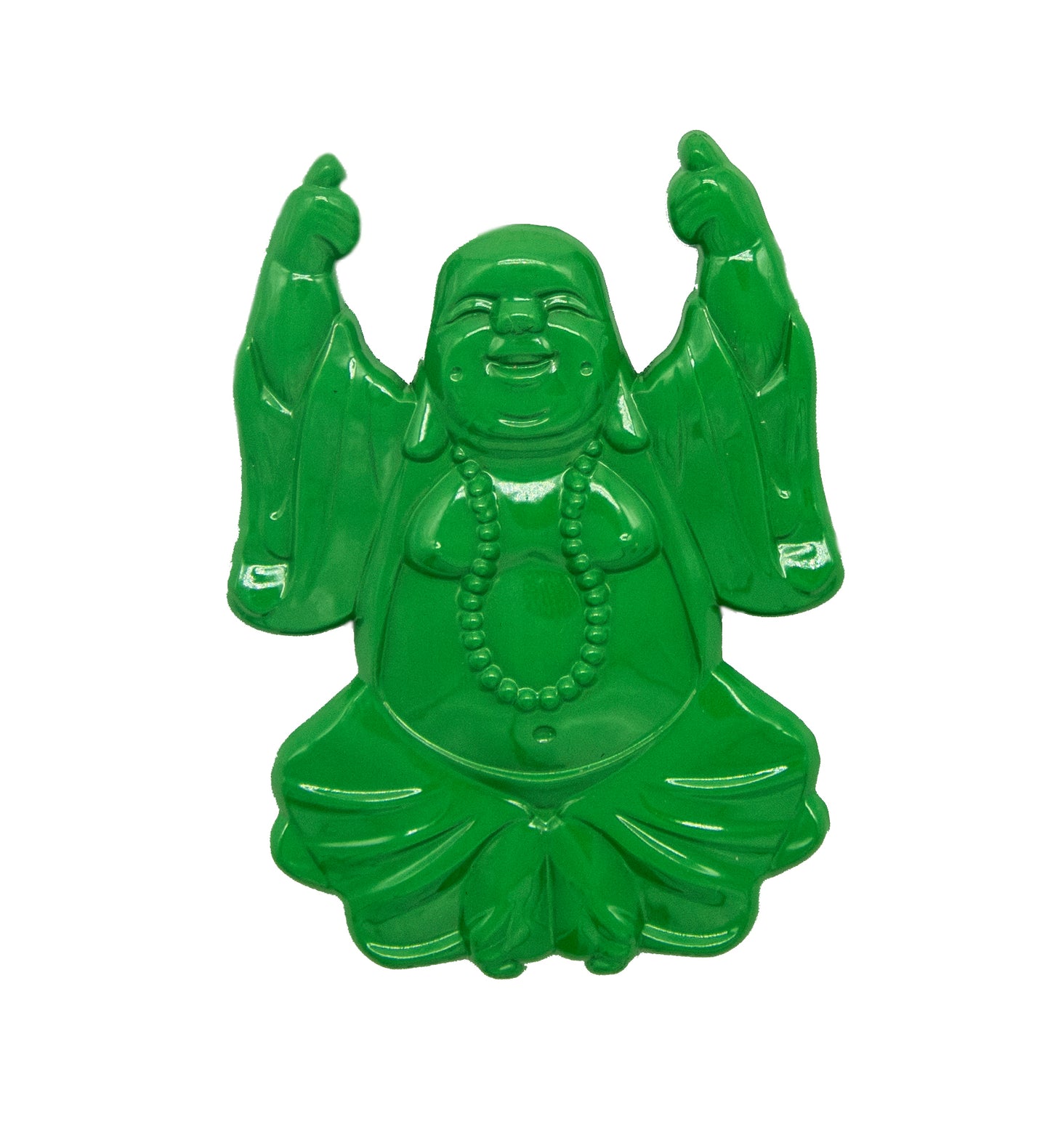 Thumbs Up Buddha Enamel Pin - Green