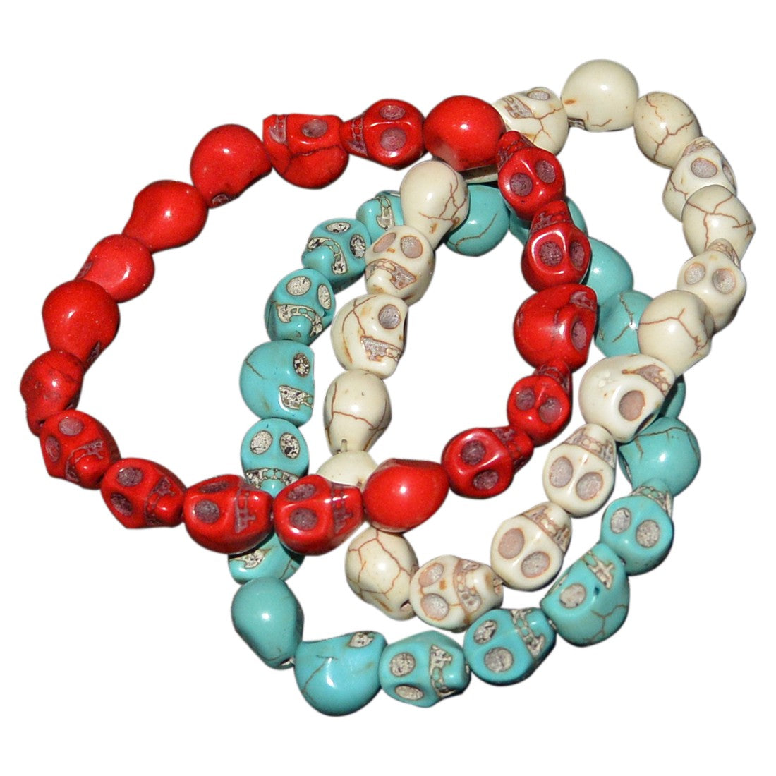 Skull Bead Bracelets - Set of 3 - Original Source