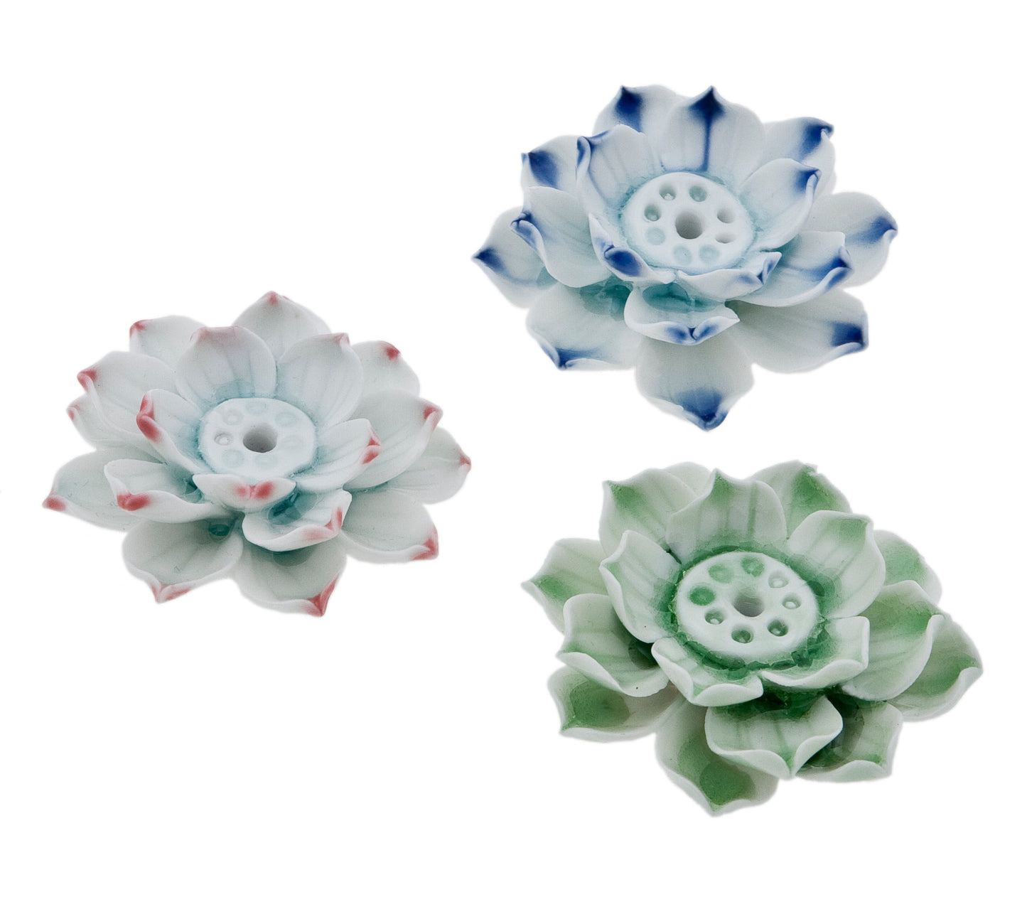 Ceramic Lotus Incense Burner - Green - Original Source