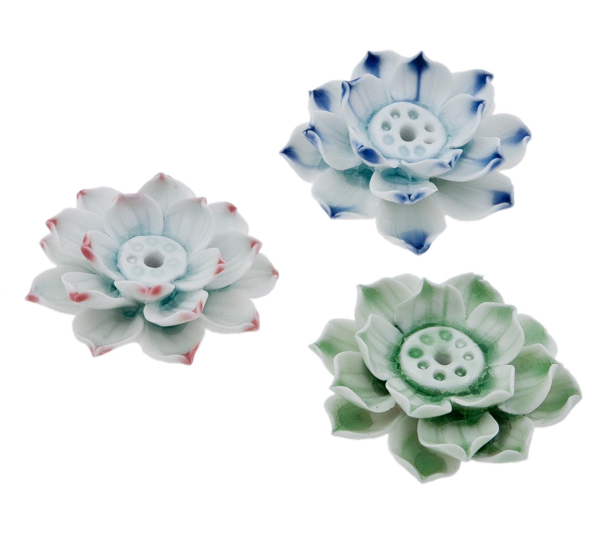Ceramic Lotus Incense Burner - Green - Original Source