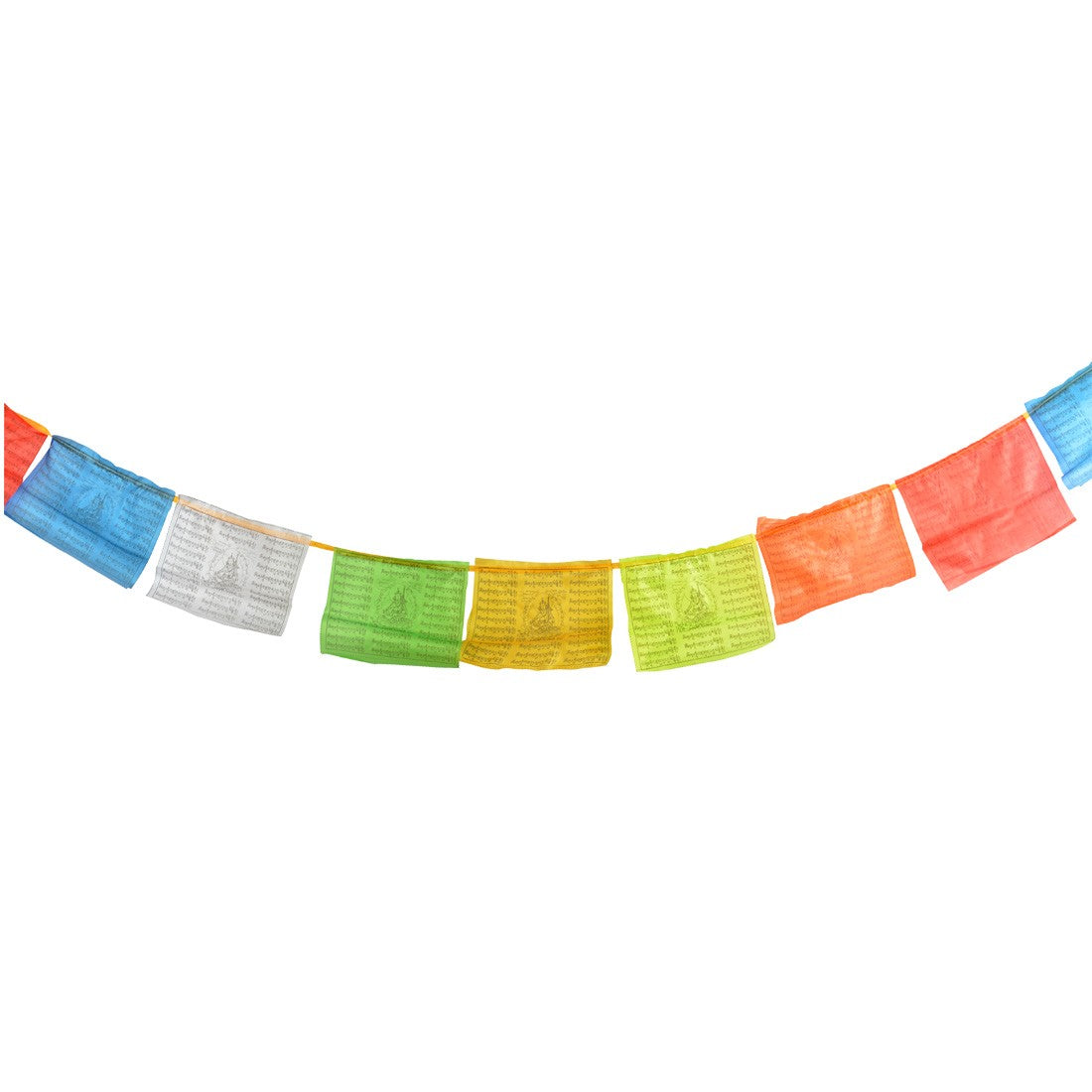 Tibetan Prayer Flags - 7 Colors - 21 Flags - Original Source