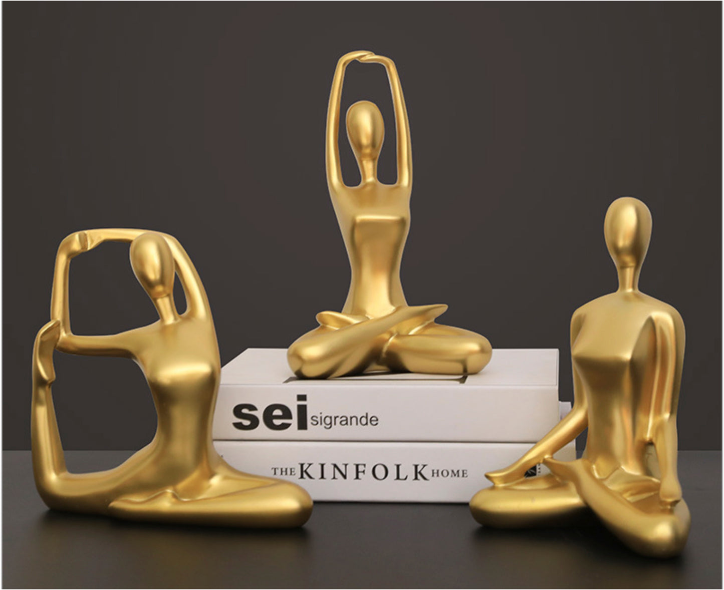 Yoga Lady Set of 3 – Gold Finish - Original Source