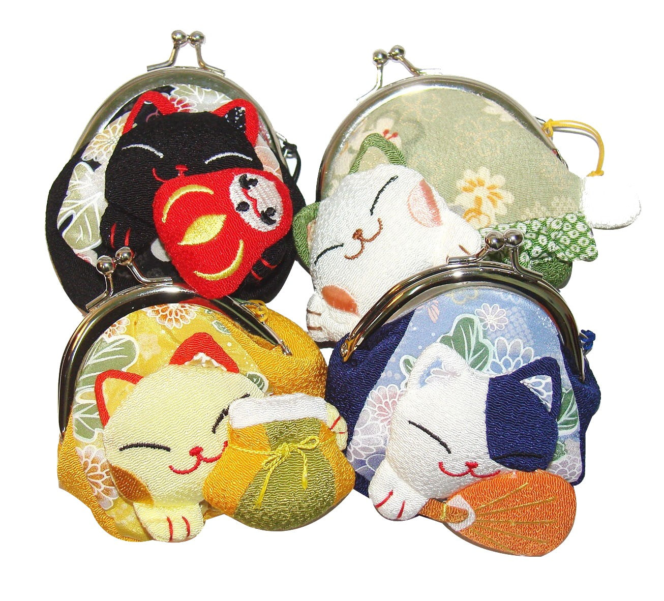 Maneki Neko Lucky Cat Purse - Yellow - Original Source