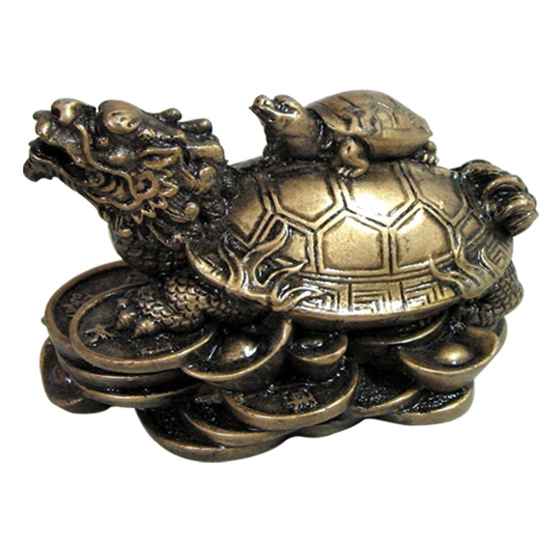 Money Turtle - Polystone - Gold - Original Source