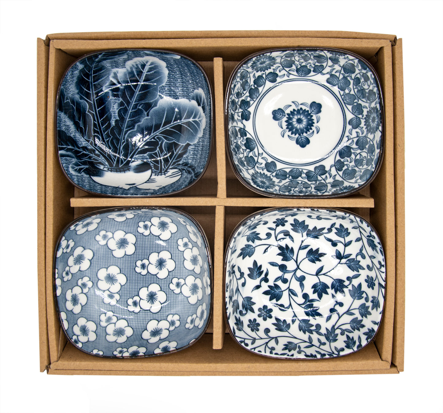 Blue & White Bowls - Set of 4