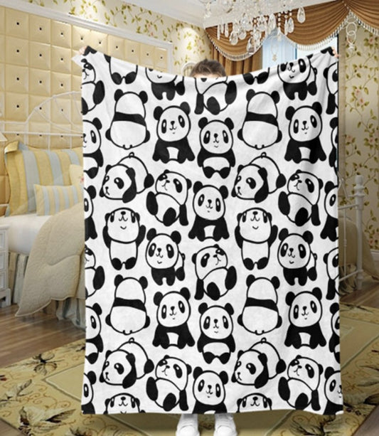 Panda Fleece Throw Blanket