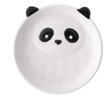 Embossed Ceramic Panda Sauce Dish