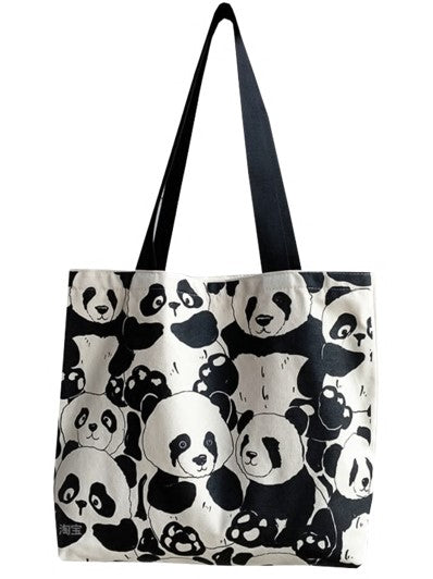 Panda Canvas Tote Bag