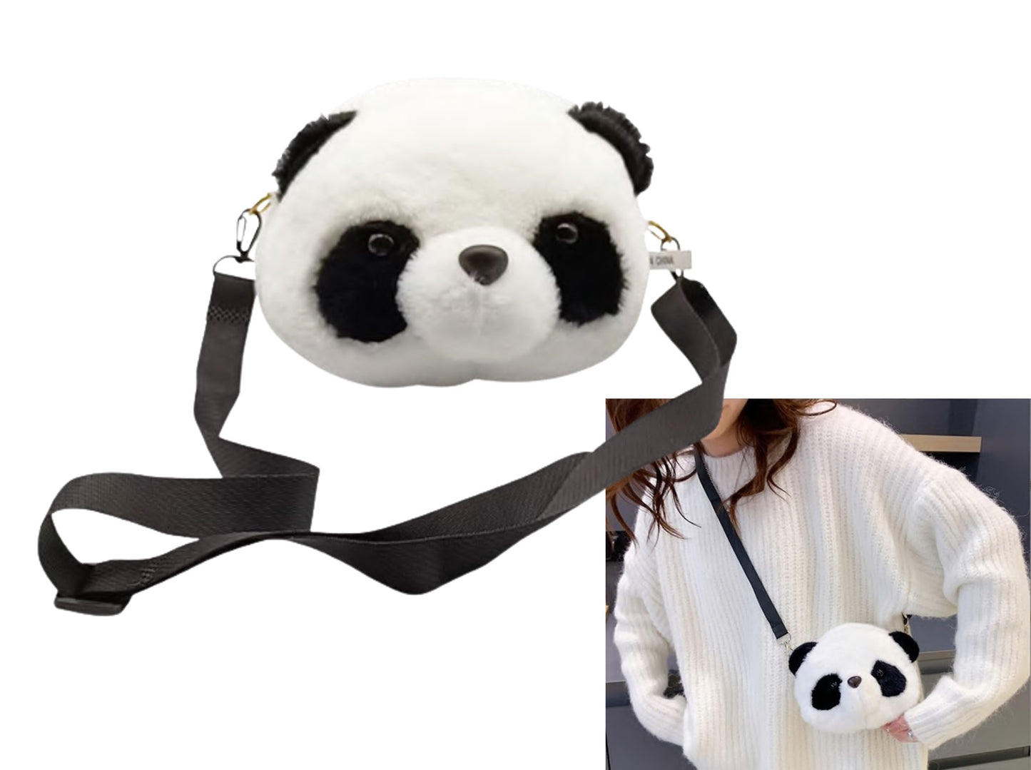 Plush Panda Sling Bag