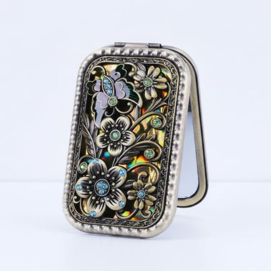 Floral Compact Mirror