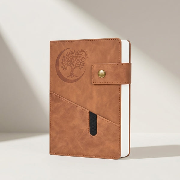 Soul Tree Leatherette Journal w/ Pocket - Brown