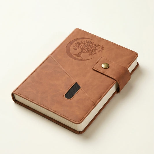 Soul Tree Leatherette Journal w/ Pocket - Brown