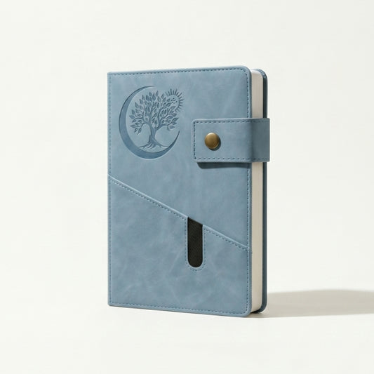 Soul Tree Leatherette Journal w/ Pocket - Blue