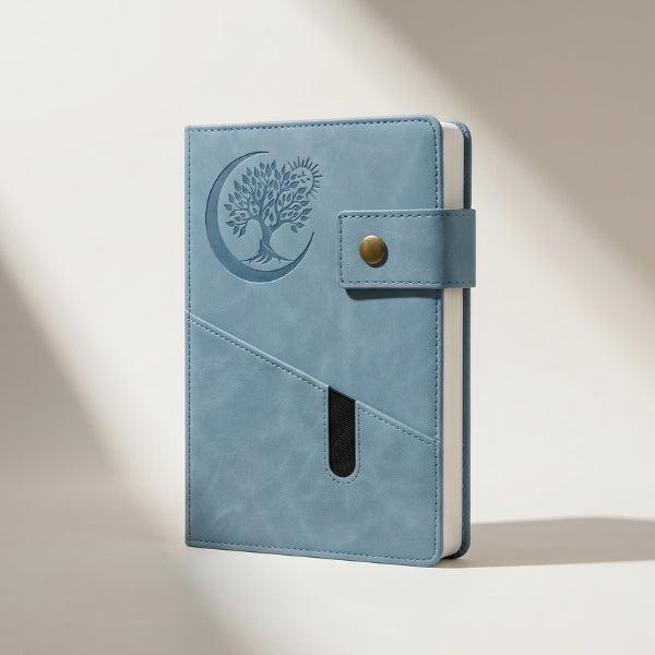Soul Tree Leatherette Journal w/ Pocket - Blue