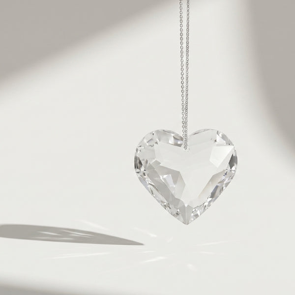 Faceted Heart Crystal Sun Catcher