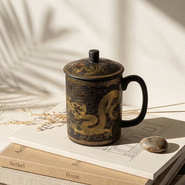 Dragon Yixing Clay Mug - Color Changing