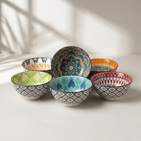 Multi-Color Bowl Set of 6