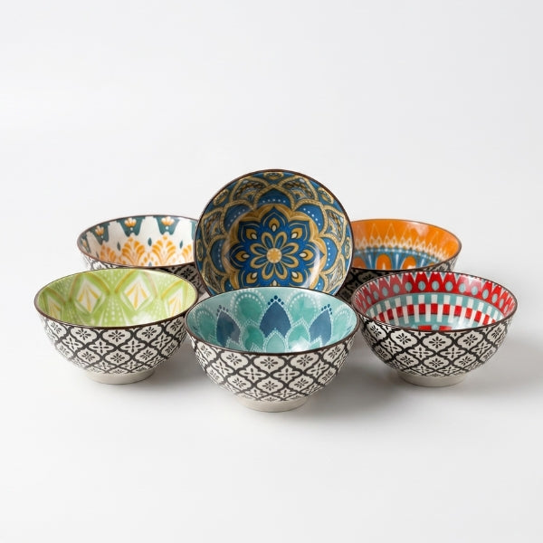 Multi-Color Bowl Set of 6