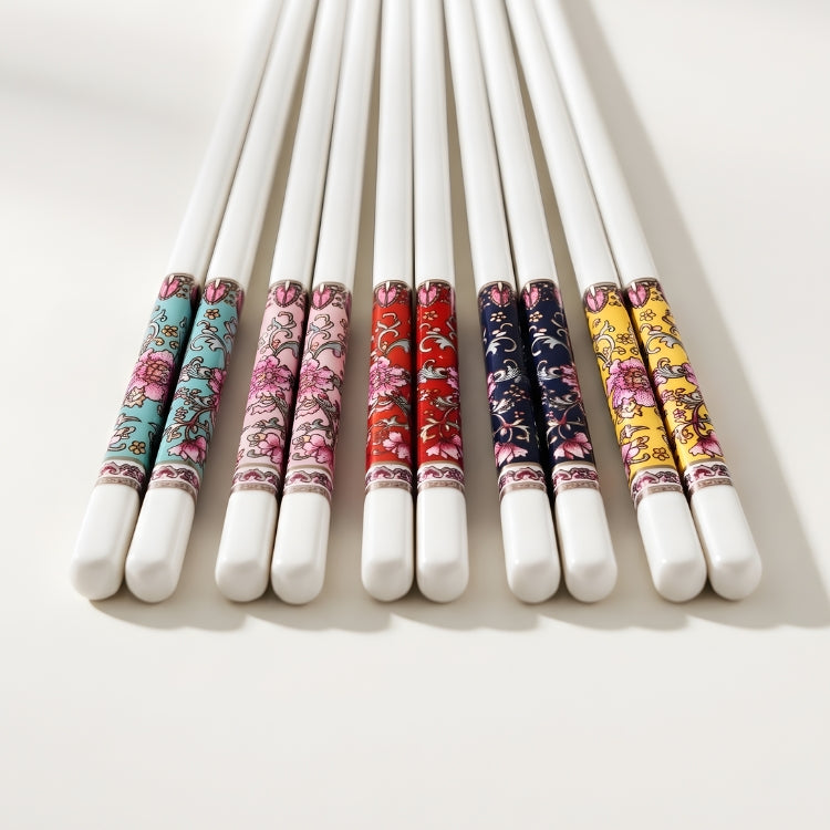 Floral Chopsticks - Set of 5 - Bone China