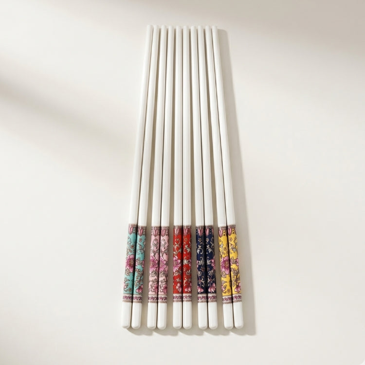 Floral Chopsticks - Set of 5 - Bone China