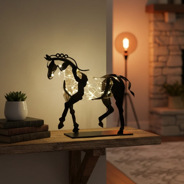 Adonis Horse Sculpture w/Lights