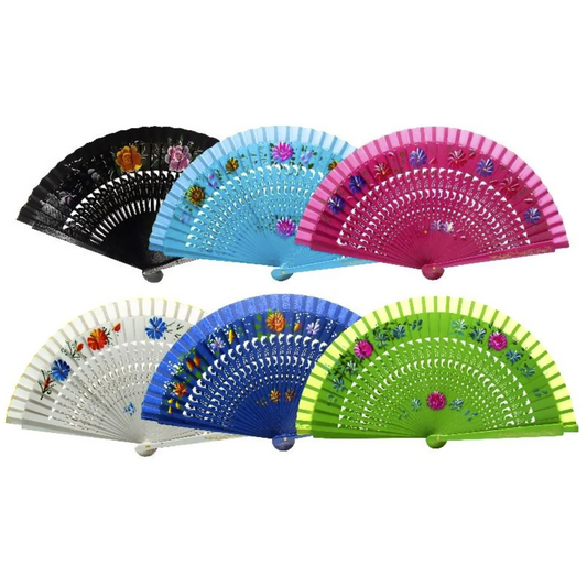 Hand Painted Fan - Assorted Colors