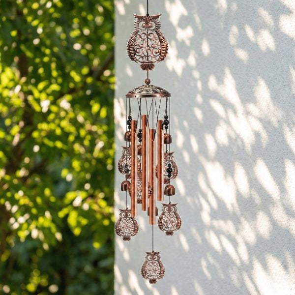 Metal Iron Art Wind Chime - Owl
