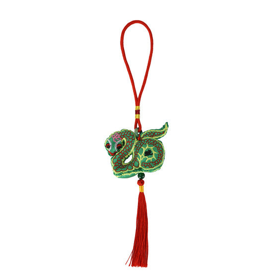 Embroidered Silk Snake Door Hanger