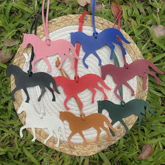PU Leather Horse Shaped Keychain