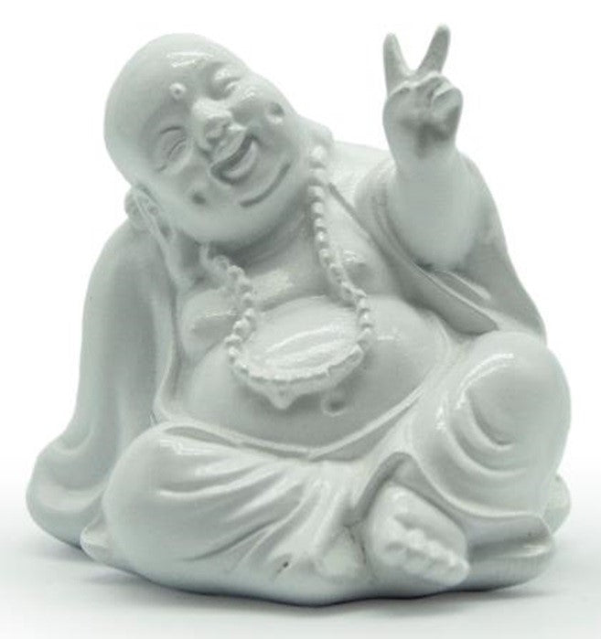 Peace Buddha Magnet - White