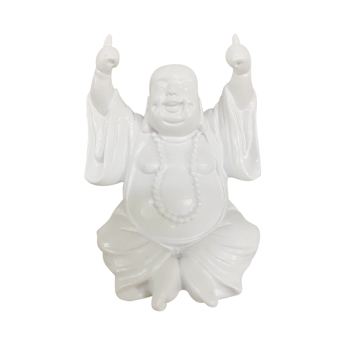 Thumbs Up Buddha Magnet - White